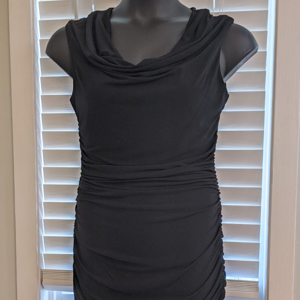 Beautiful black cocktail dress with lace open back